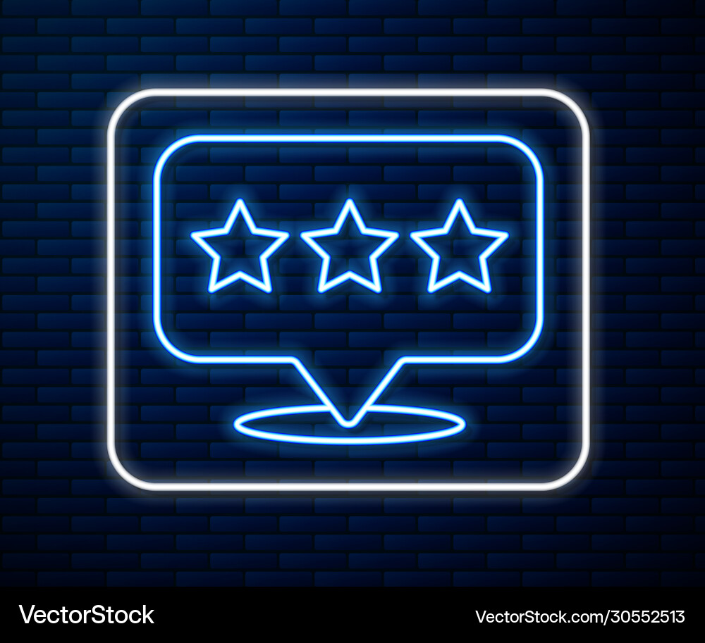Glowing neon line map pointer with star icon Glowing neon line map pointer with star icon vector image
