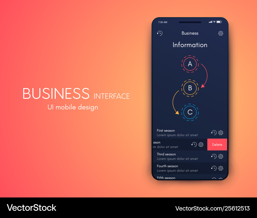 Graphics mobile infographics with three Graphics mobile infographics with three Vector Image