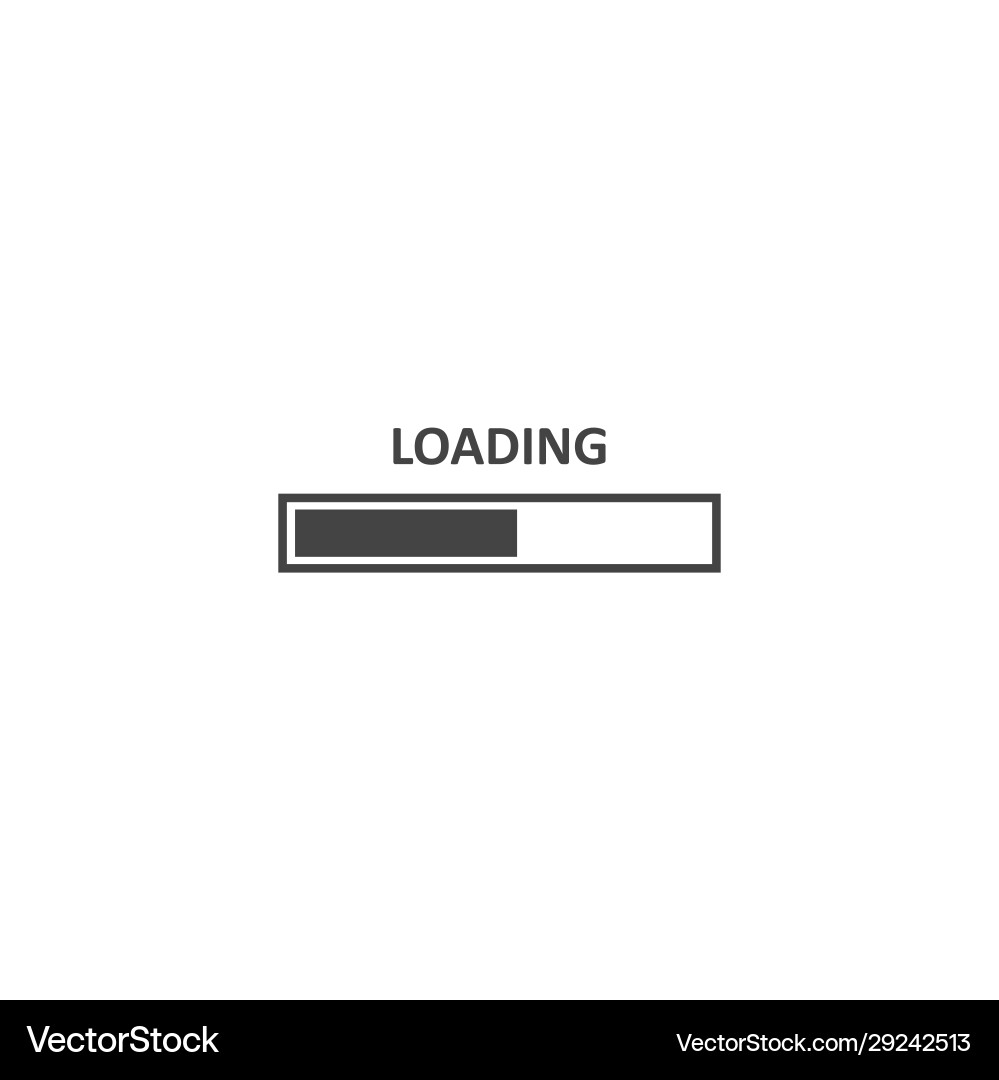 Icon loading bar on white isolated background vector image