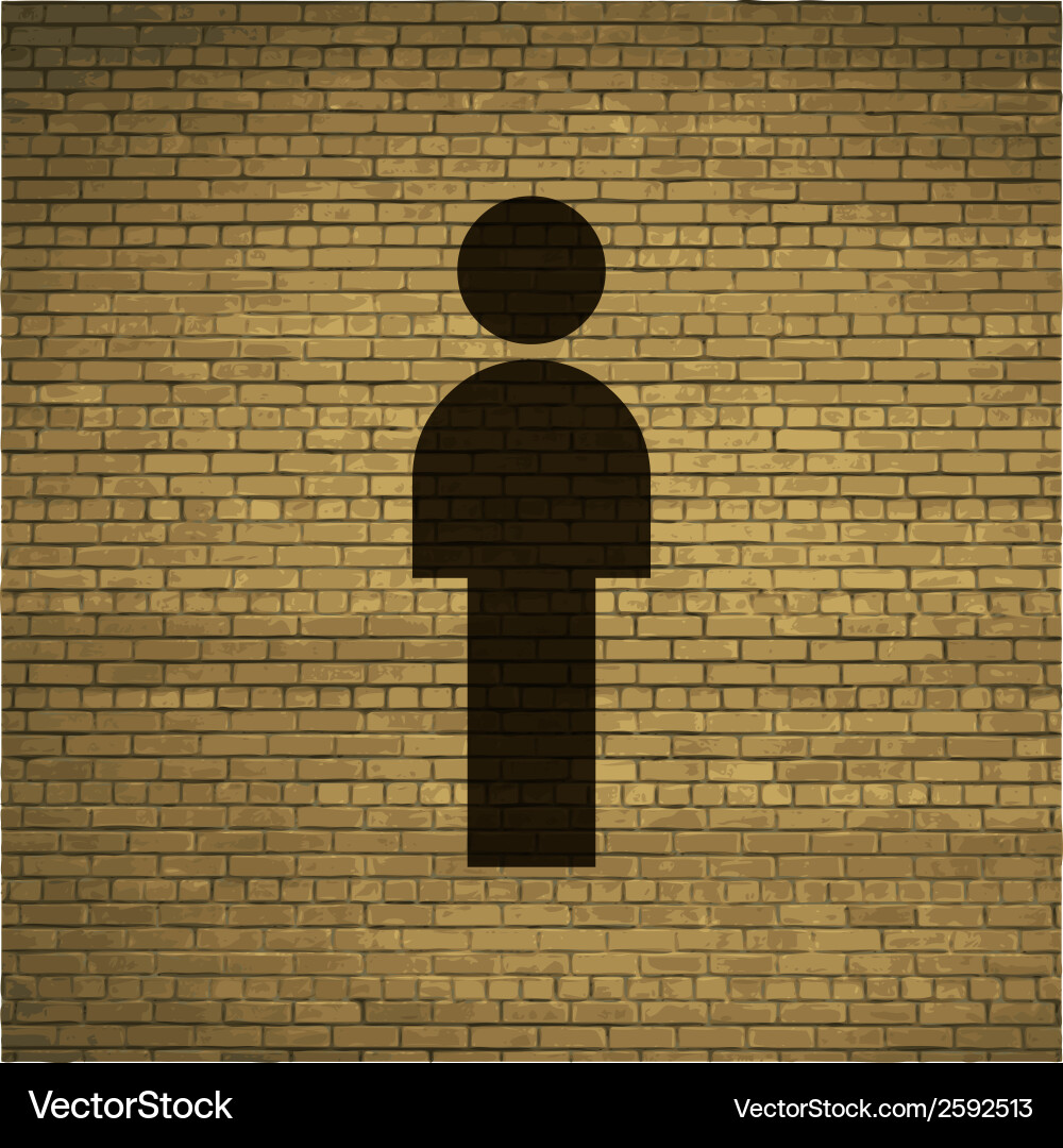 Man restroom flat modern web button and space Vector Image