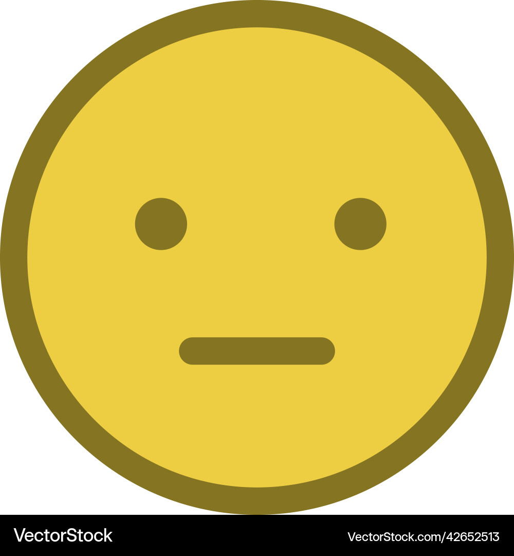 Neutral reaction semi flat color object Neutral reaction semi flat color object vector image