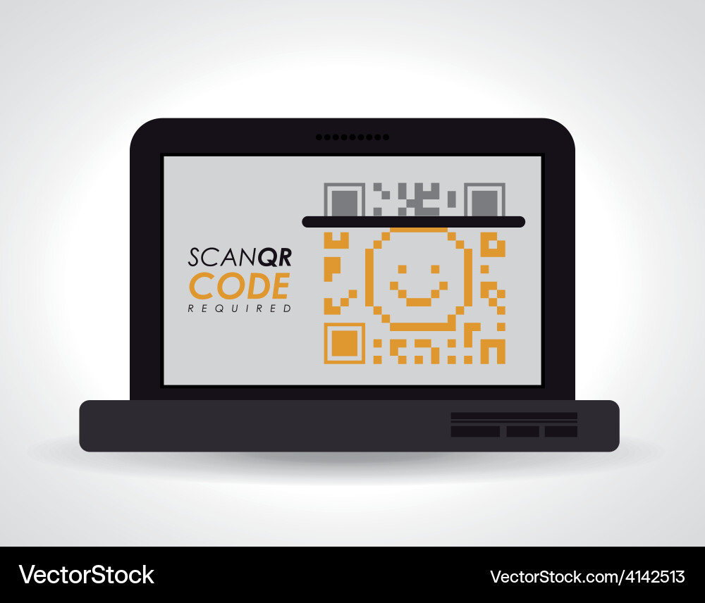 Qr-Code-Design scannen Vektorbild