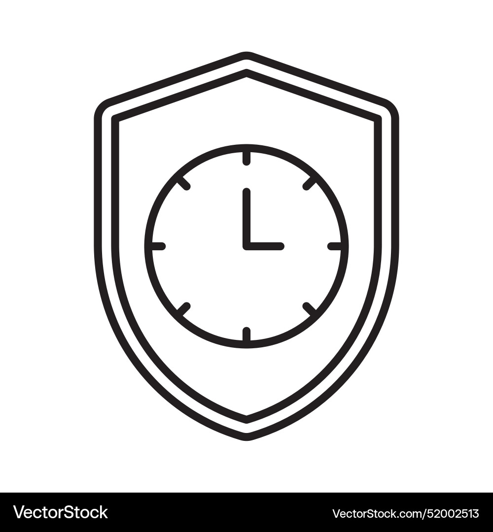 Save time icon line art Save time icon line art Vector Image