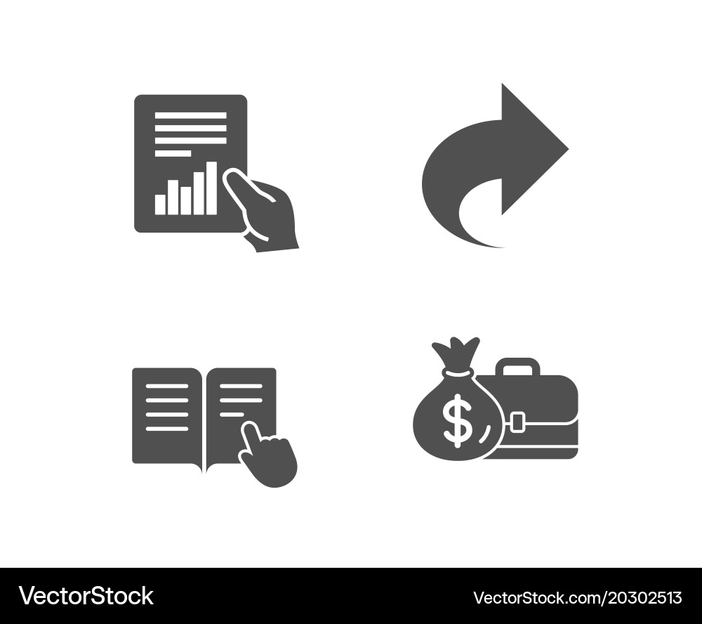 Share read instruction and document icons salary Vector Image