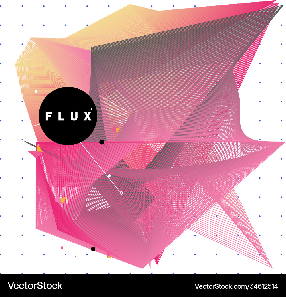 3d colorful wave background dynamic flux effect Vector Image