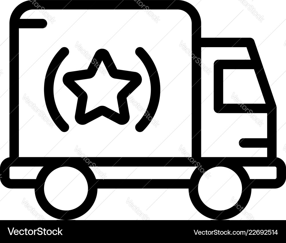 Brand truck icon outline style Brand truck icon outline style vector image