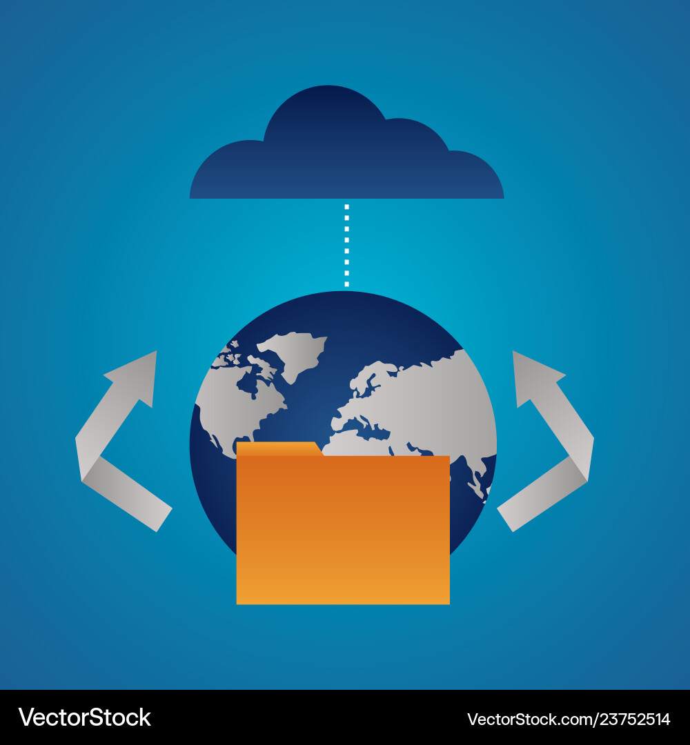 Cloud computing concept Vector Image
