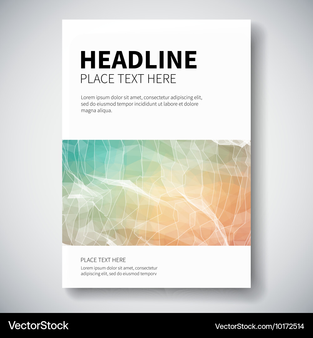 Cover design with abstract lined colorful geometry vector image