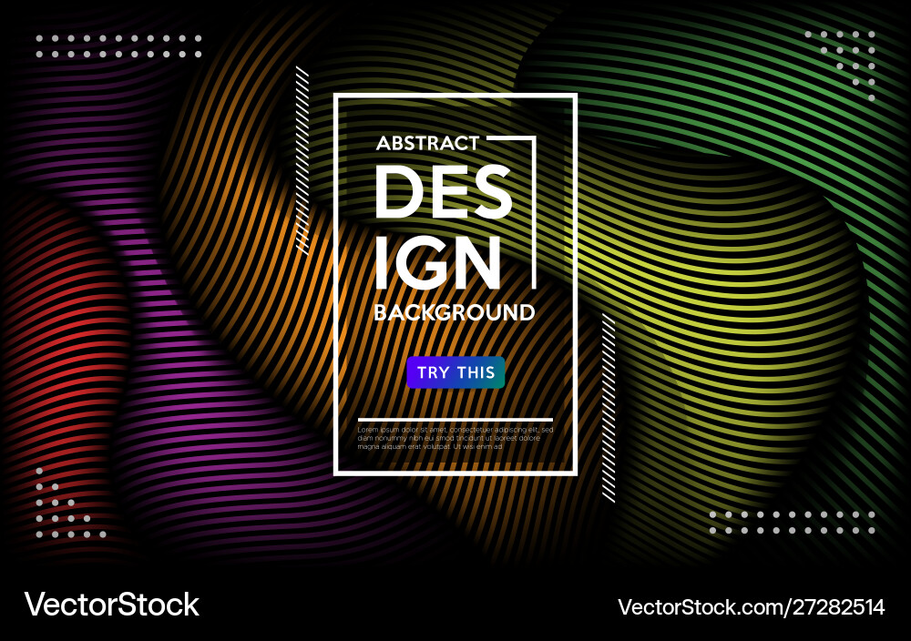 Dynamic colorful dark wave line abstract Vector Image