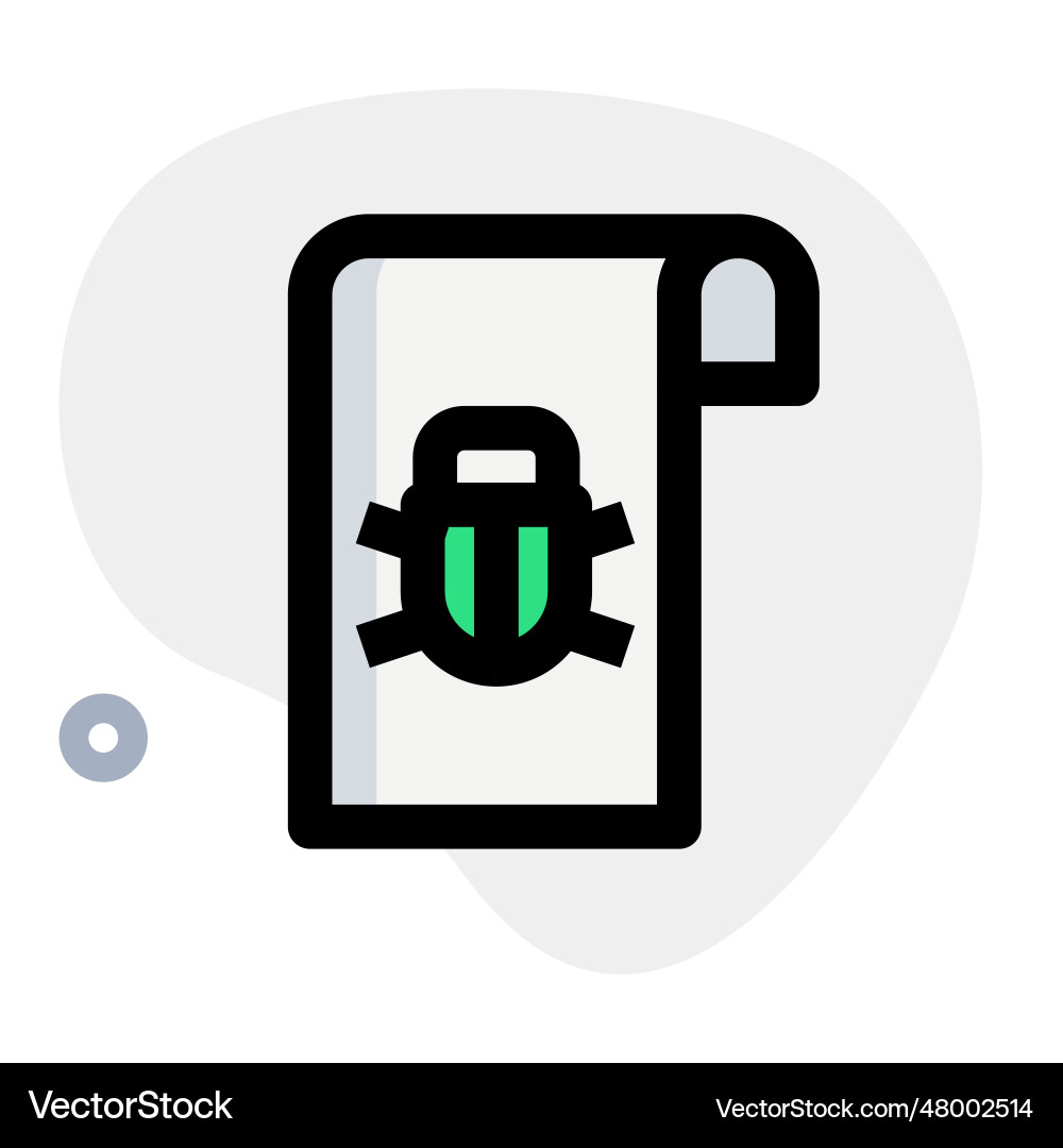 File information exploit by a bug vector image