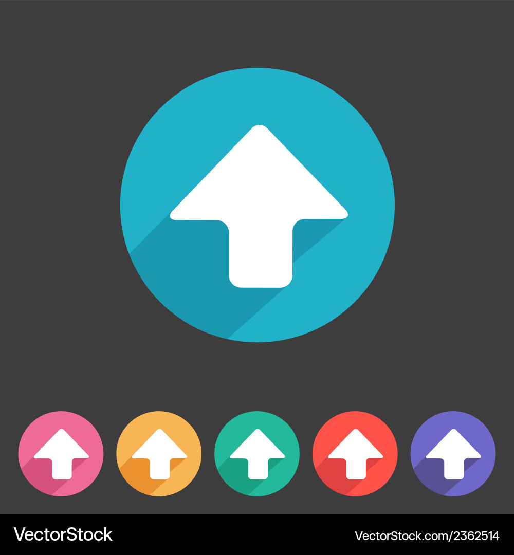 Flat game graphics icon arrow up vector image