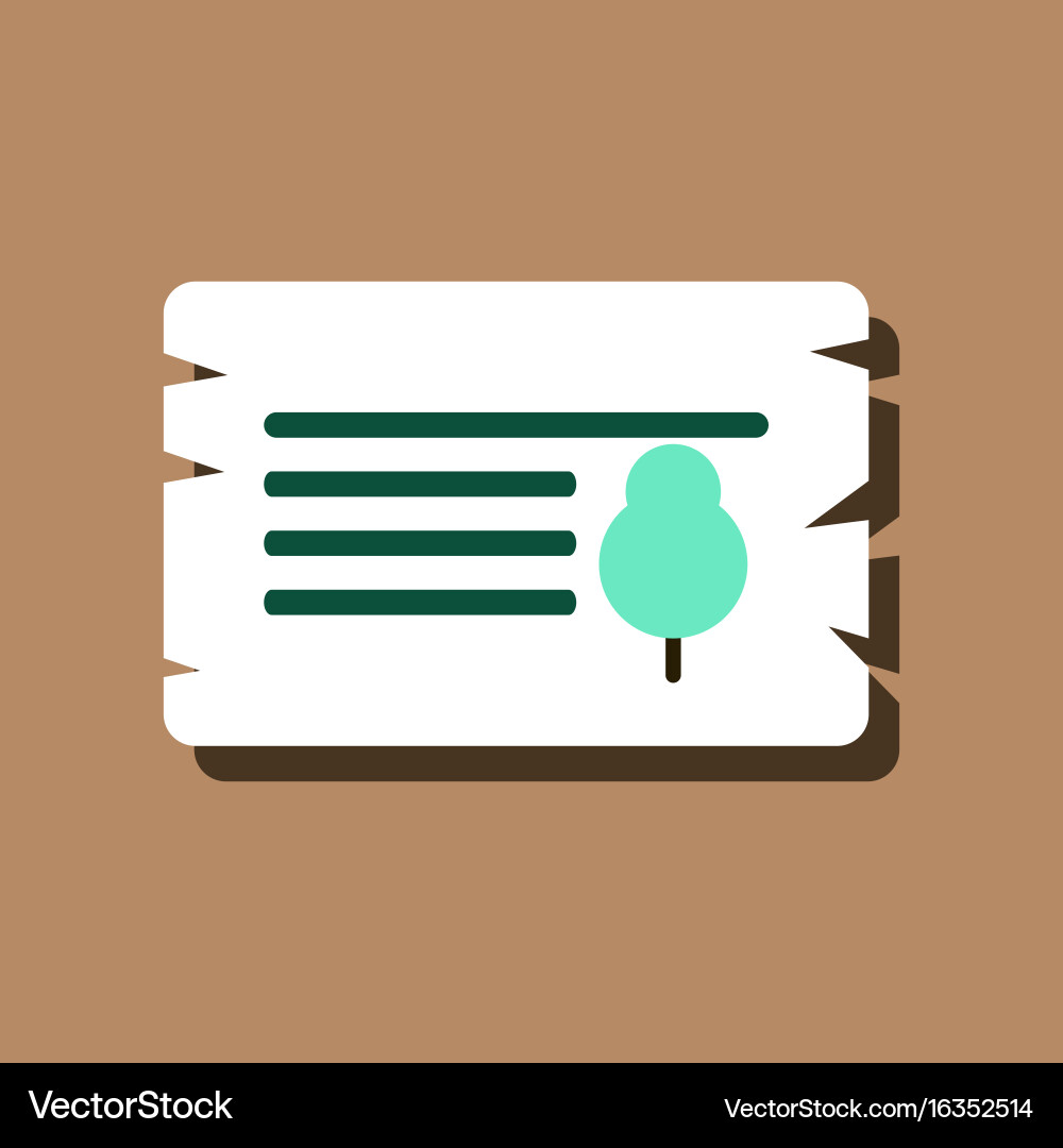 Flat icon design collection paper from tree vector image