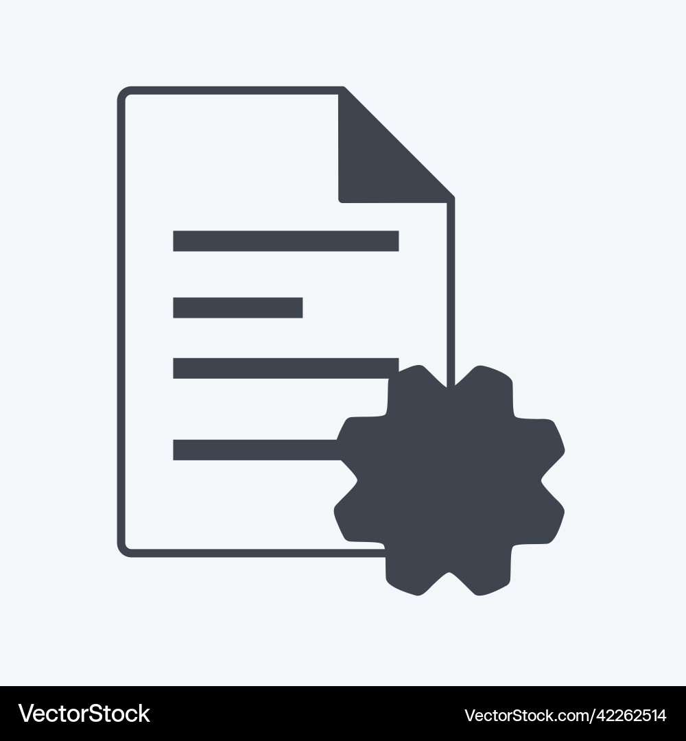 Icon document settings suitable for programming vector image