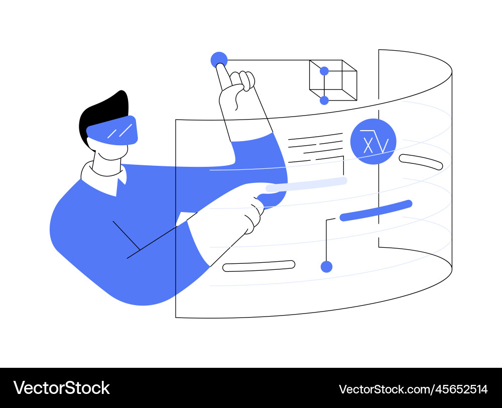Interactive Learning Concept vector image