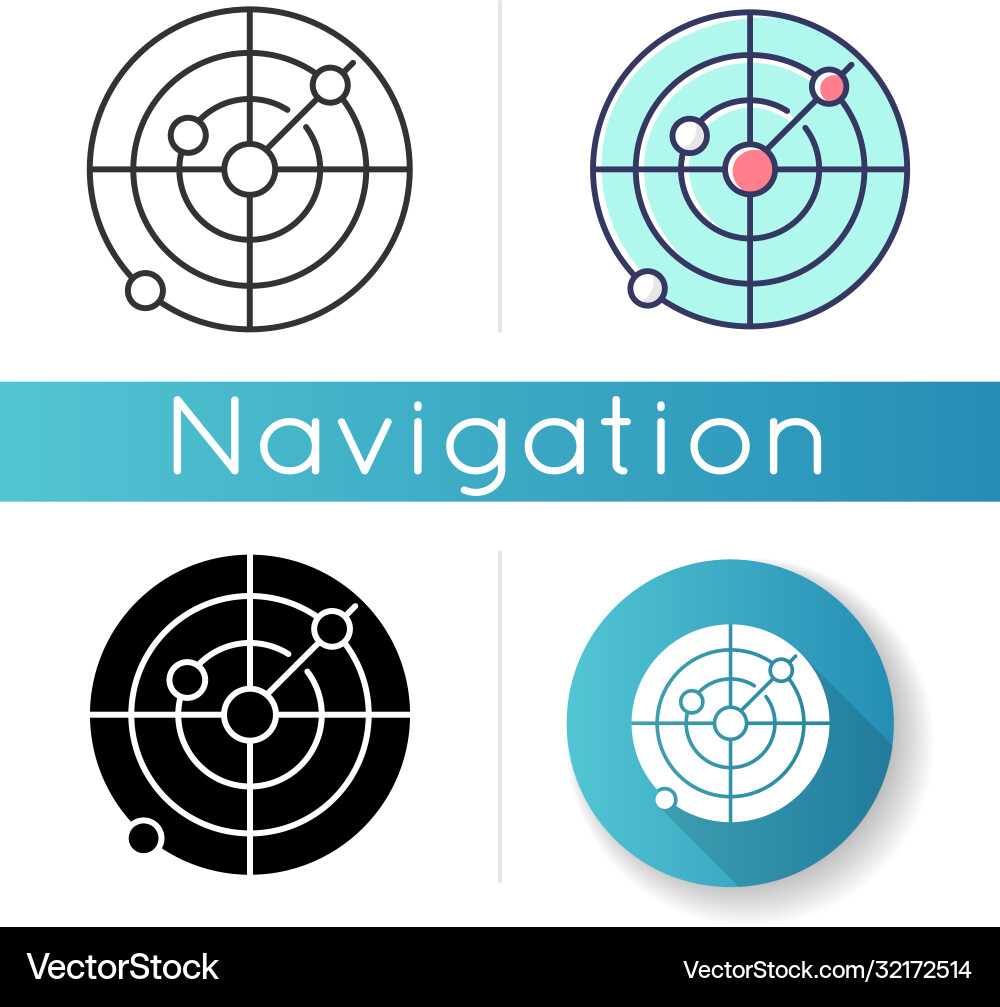 Navigational radar icon Navigational radar icon vector image