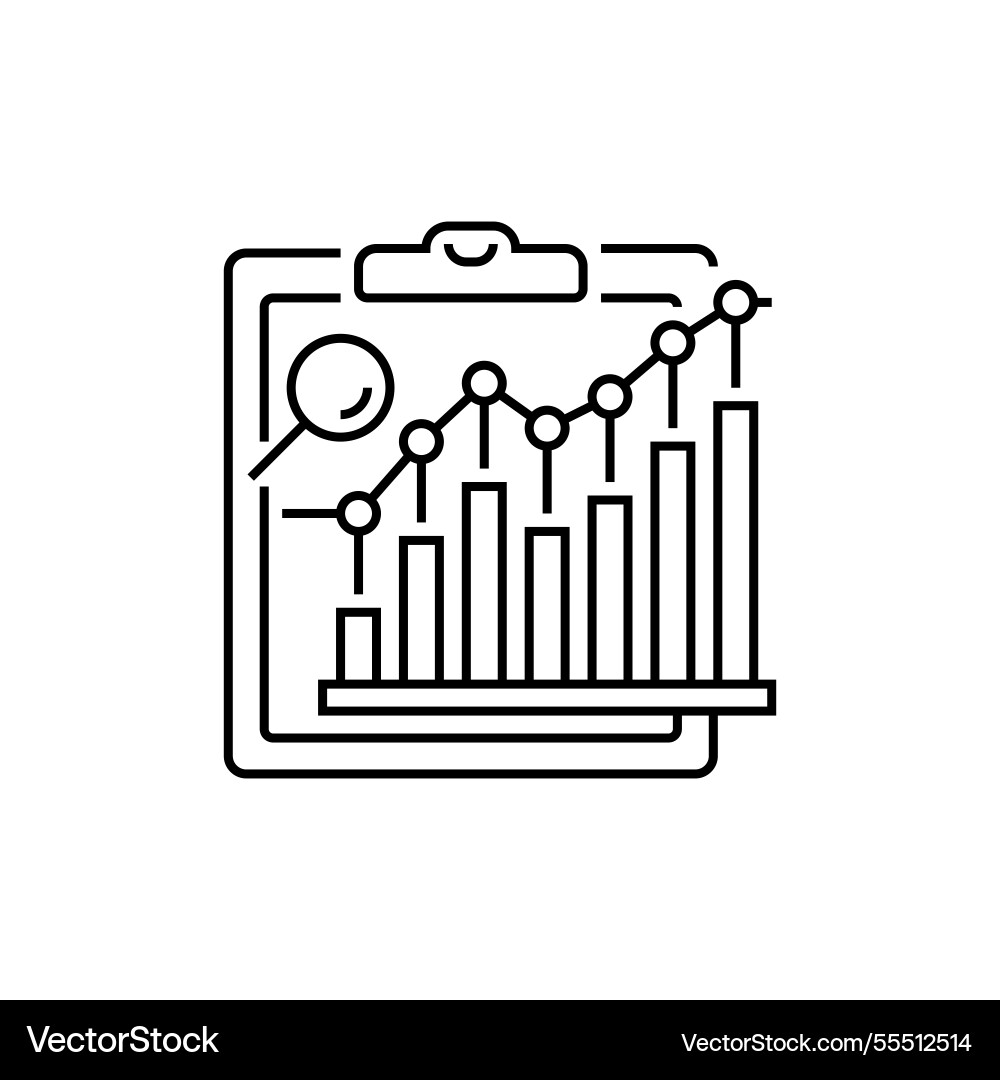 Performance review line icon linear style sign Performance review line icon linear style sign vector image