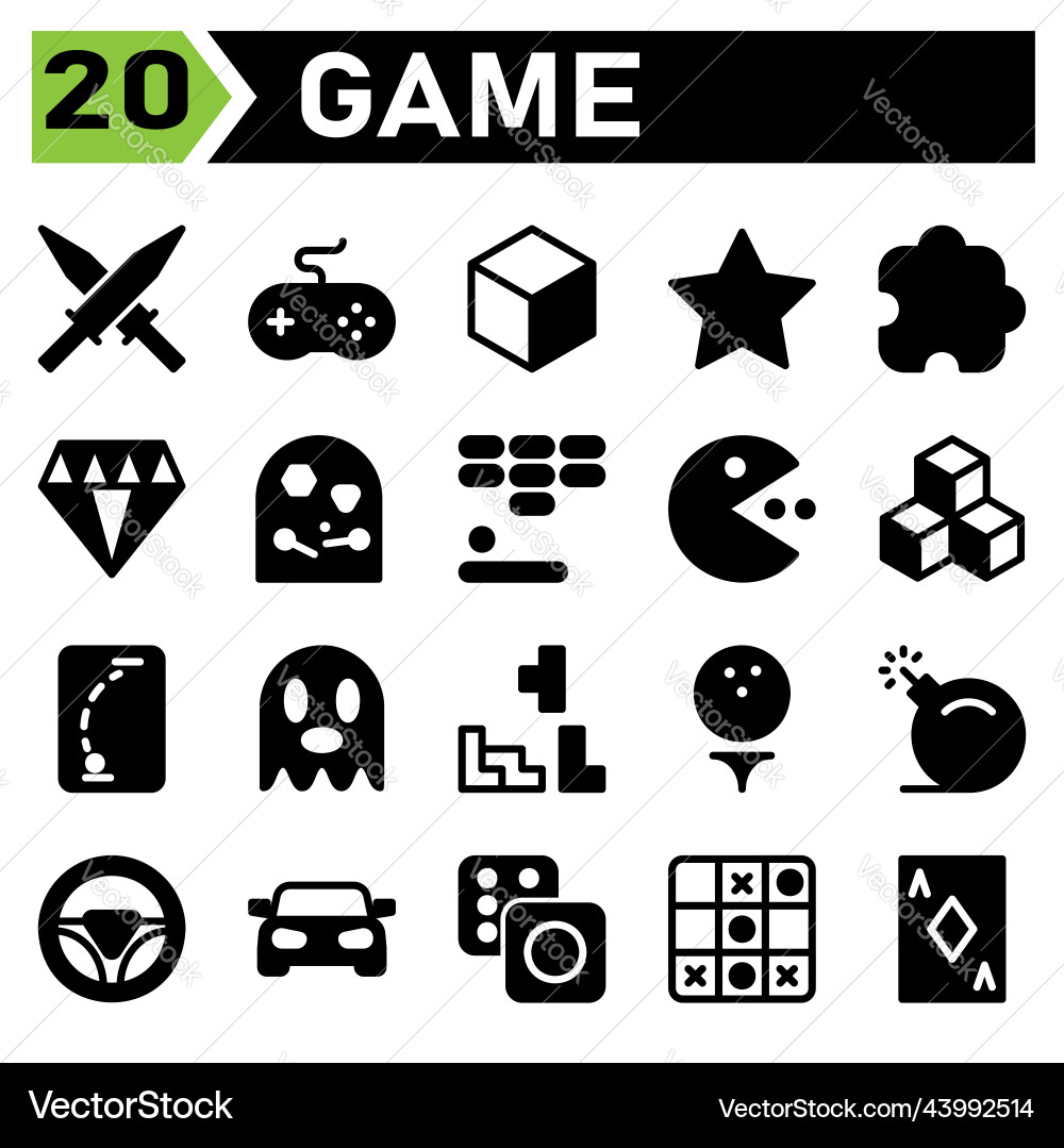 Play game icon set include sword weapon Vector Image