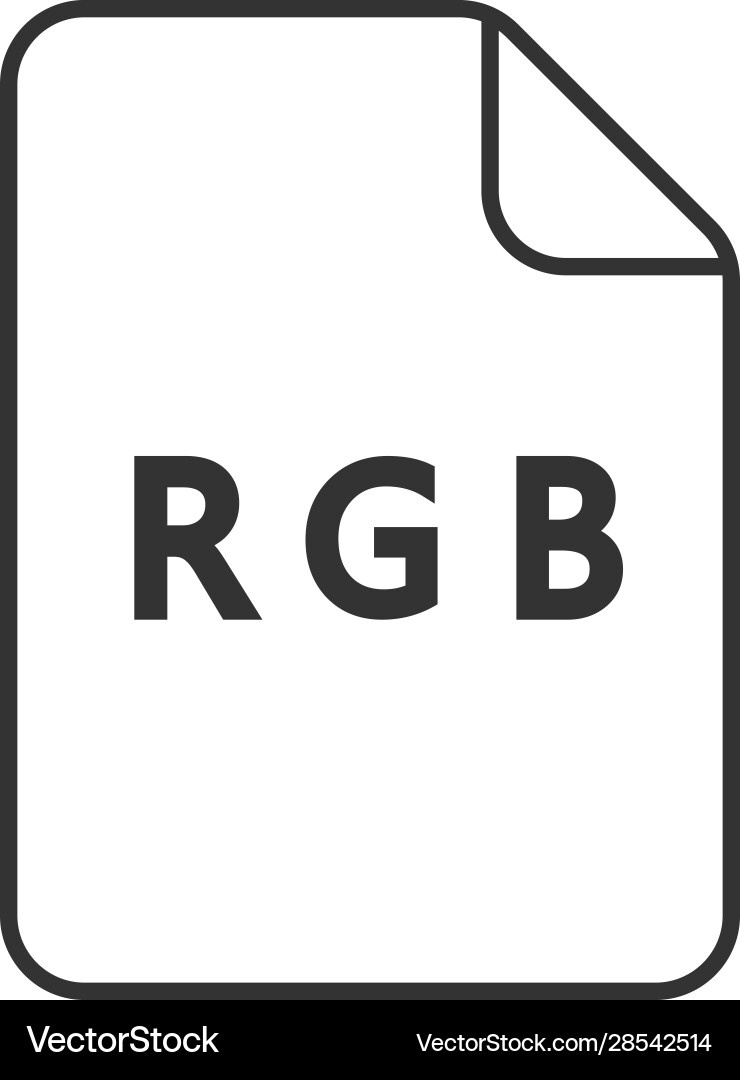 Rgb color model linear icon Rgb color model linear icon vector image
