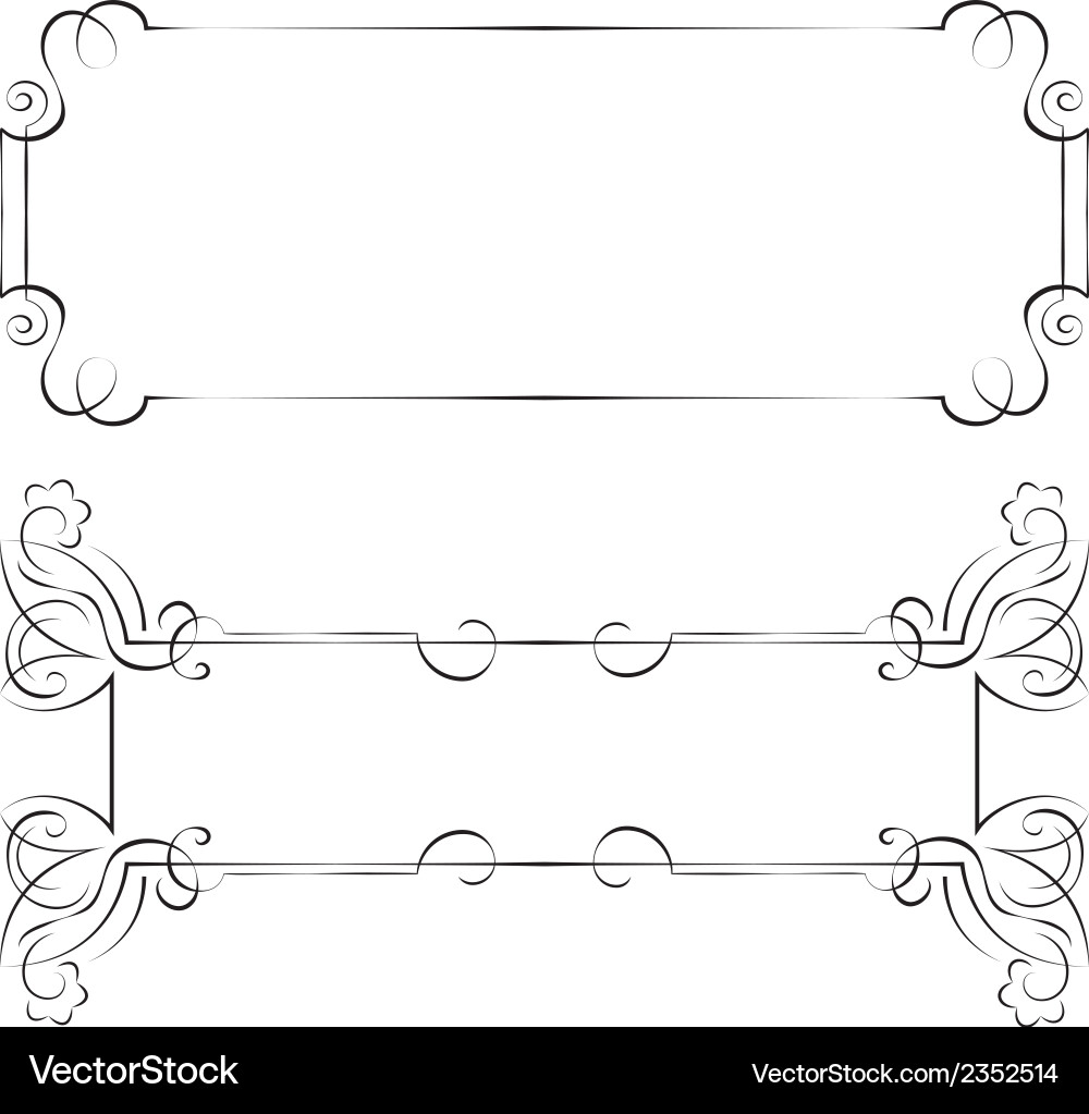 Set frames for design vector image