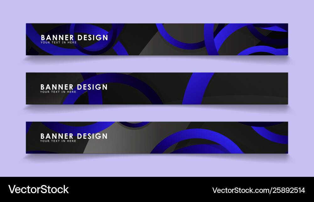 Set rectangular banners with background dark Set rectangular banners with background dark vector image