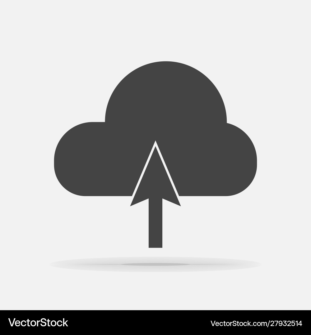 Upload icon on gray background load symbollayers Upload icon on gray background load symbollayers vector image