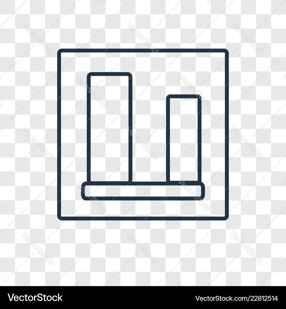 Vertical alignment concept linear icon isolated Vertical alignment concept linear icon isolated vector image