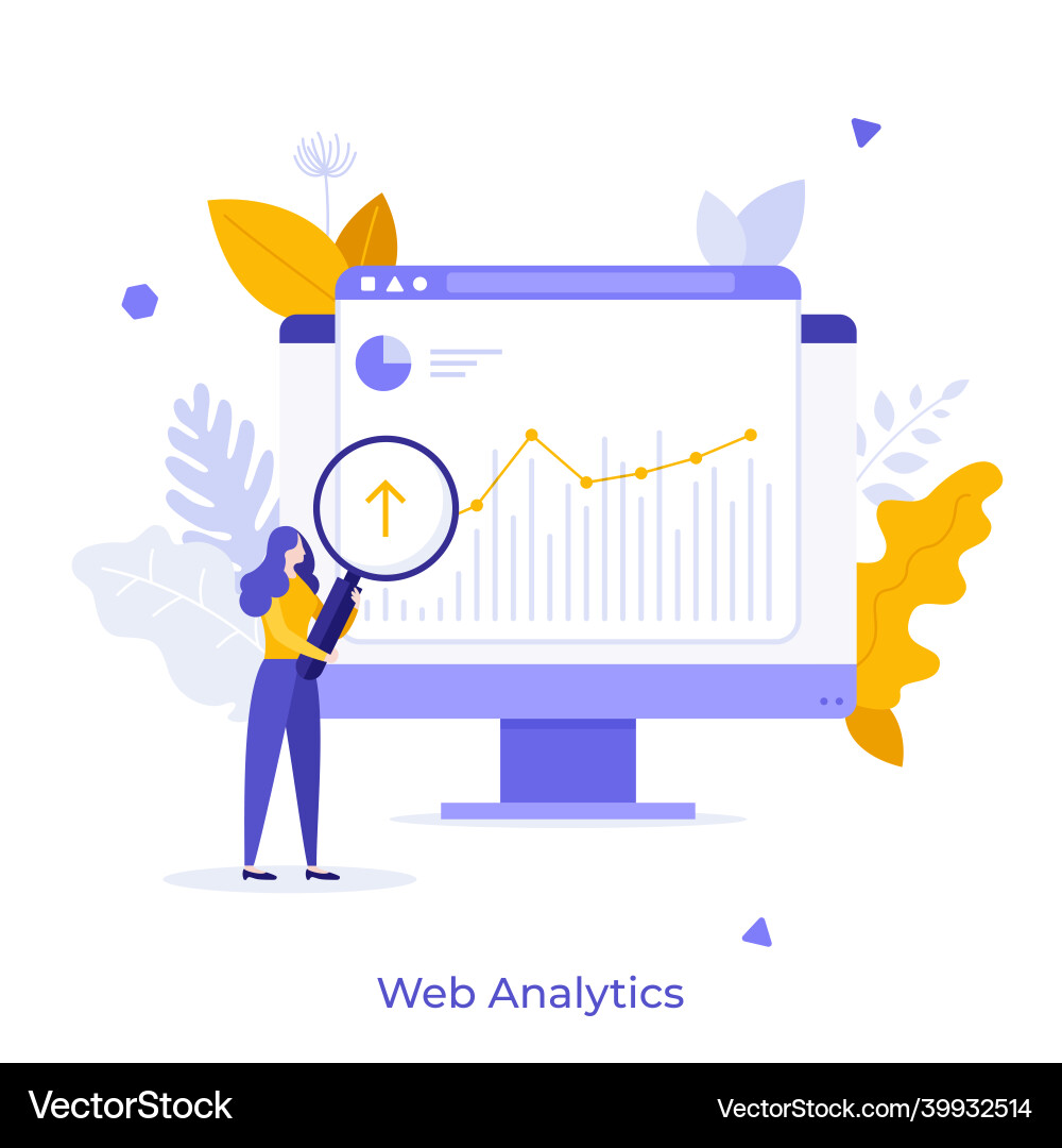 Web Analytics Analysis Vector Image