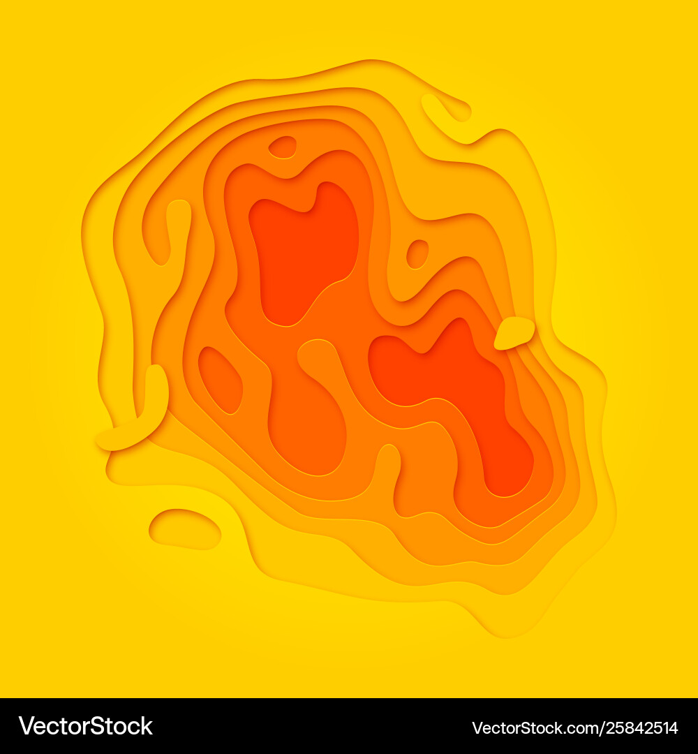 Yellow papercut multi layer pattern background Yellow papercut multi layer pattern background vector image