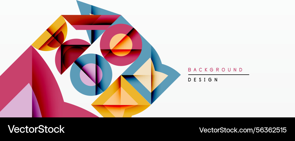 Abstract geometric shapes overlap creating Vector Image