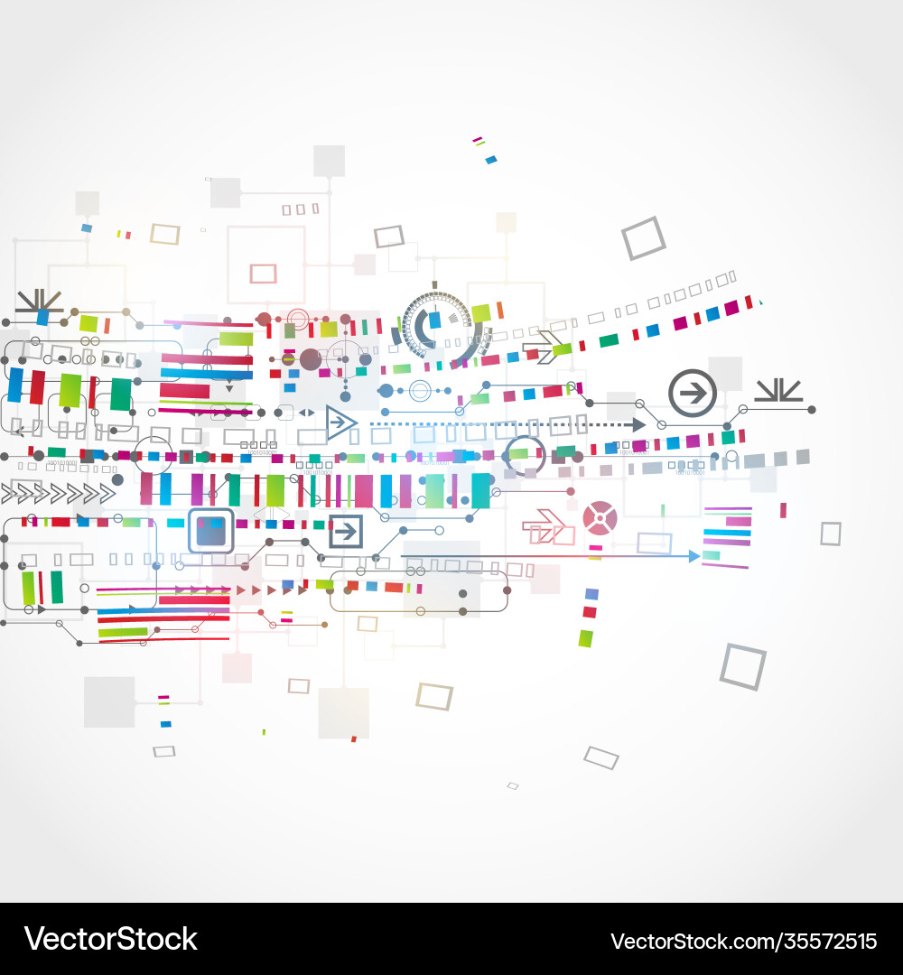 Abstract technological background with various Abstract technological background with various vector image