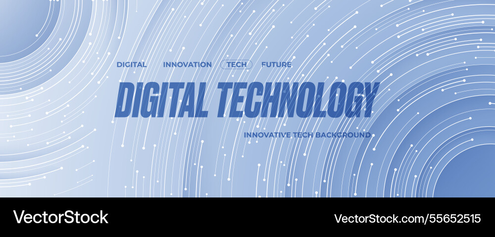 Abstract technology background with circle lines vector image