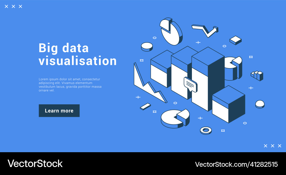 Big data visualization statistic software analytic Big data visualization statistic software analytic vector image