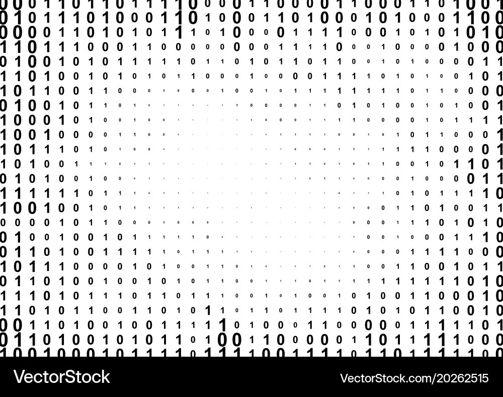 Binary Computer Code Halbton Muster Vektorbild