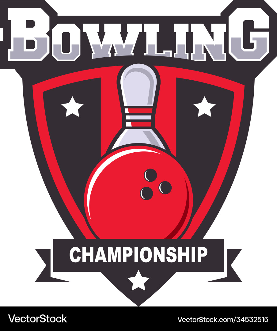 Bowling logo design template Bowling logo design template vector image