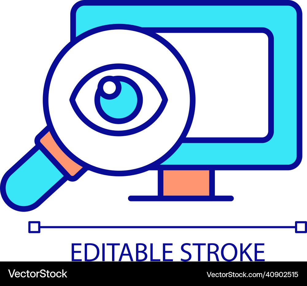Computer system diagnostics rgb color icon Vector Image