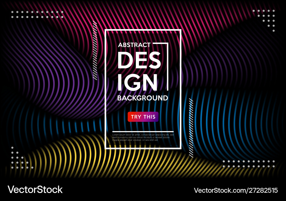 Dynamic colorful dark wave line abstract Vector Image