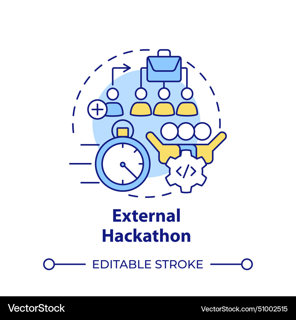 External hackathon multi color concept icon External hackathon multi color concept icon vector image