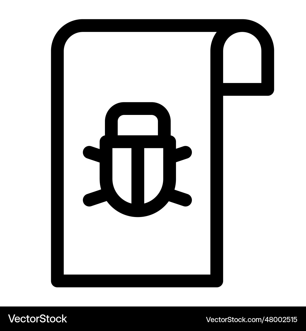 File information exploit by a bug vector image