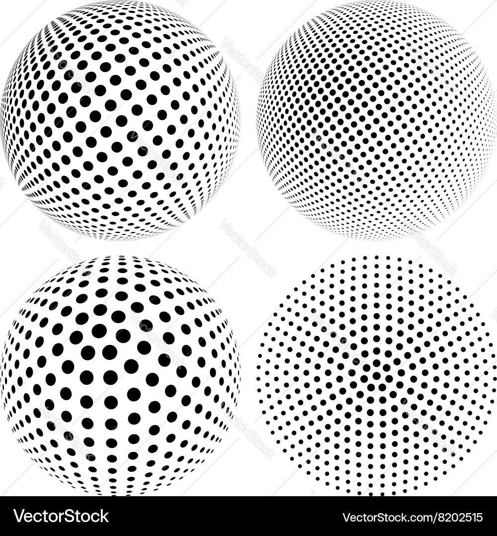 Futuristic Halftone Sphere Royalty Free Vector Image