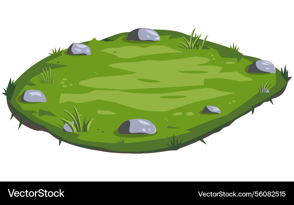 Landscape with grass and stones element of nature Landscape with grass and stones element of nature vector image