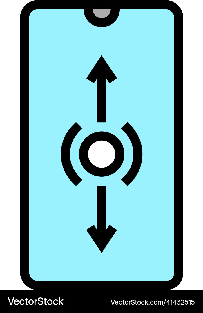 Mobile scroll color icon Mobile scroll color icon vector image