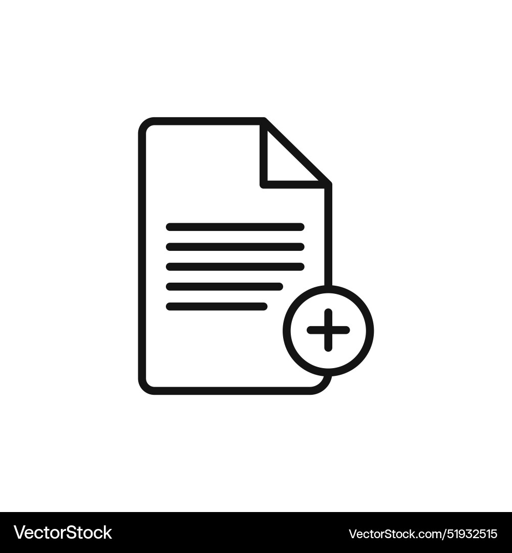 New document addition icon perfect for file vector image