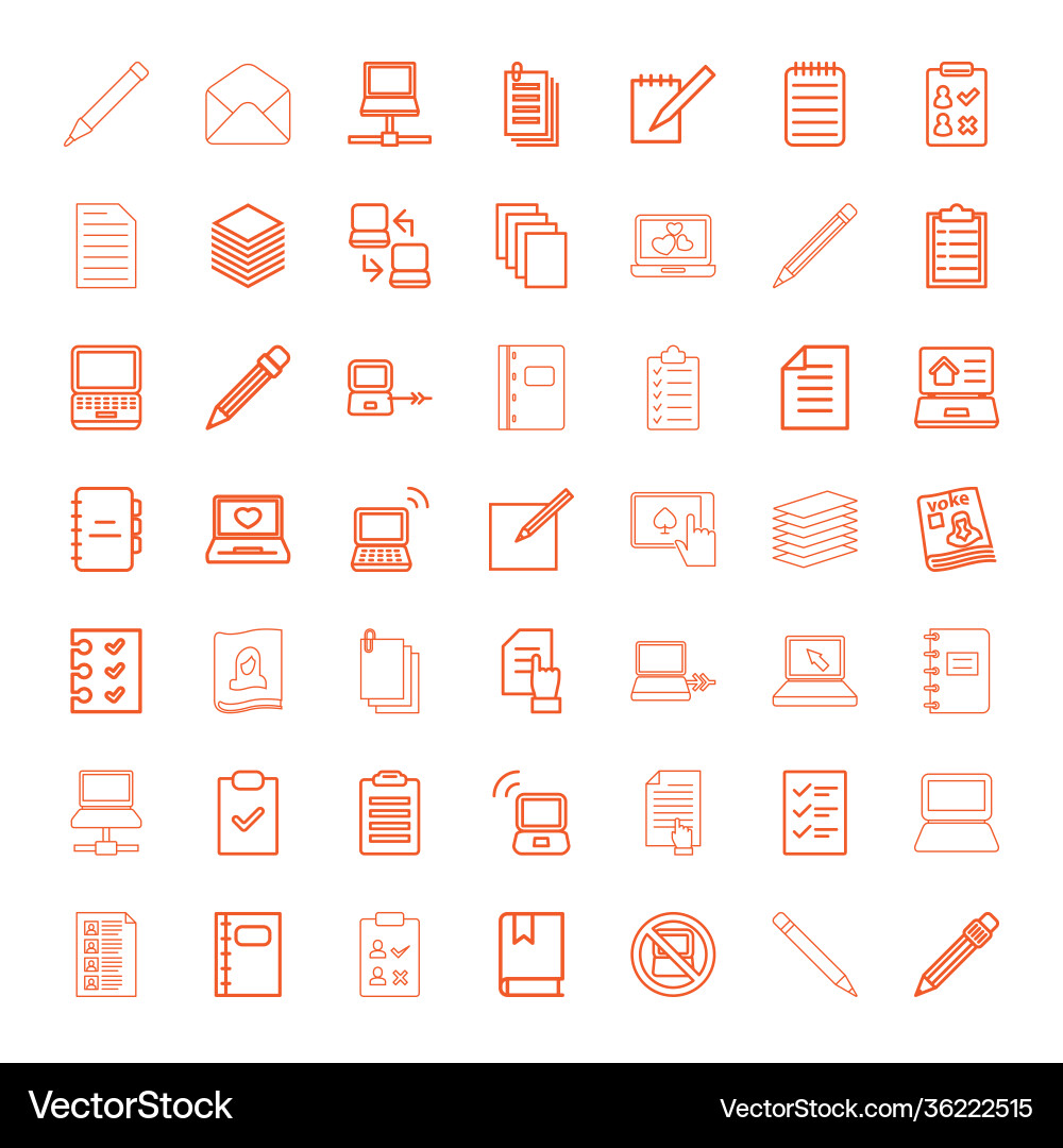Notebook icons vector image