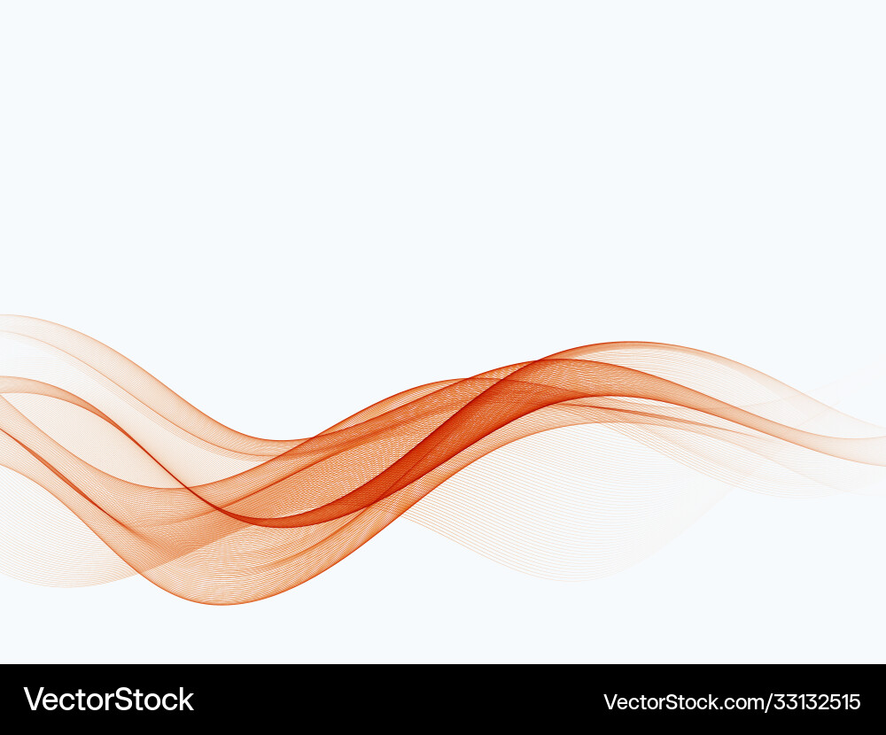 Red Wavy Flow Element vector image