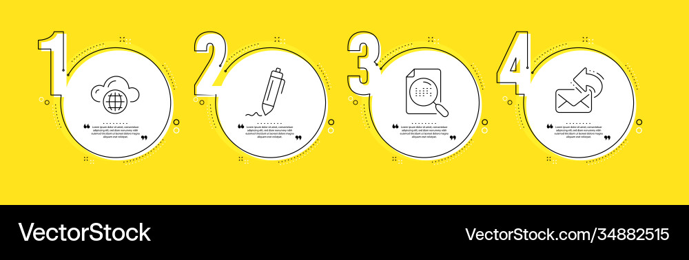 Signature cloud computing and search file icons Signature cloud computing and search file icons Vector Image