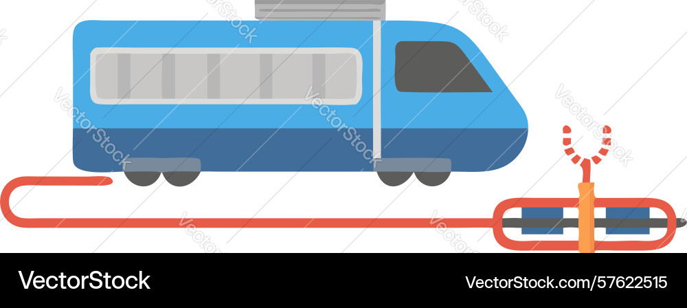 Train power line connection design generative ai Vector Image