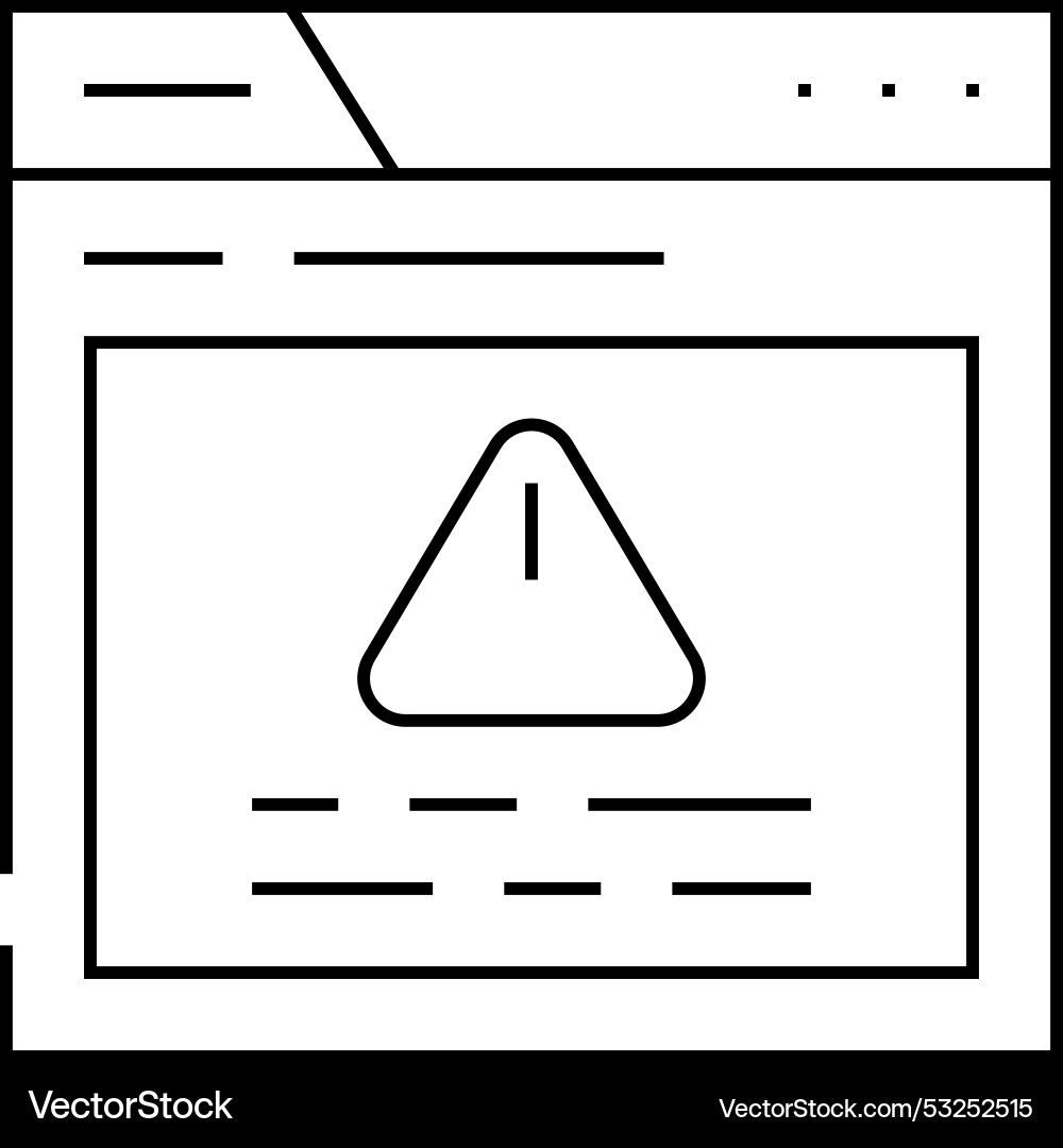 Warning message line icon Warning message line icon vector image