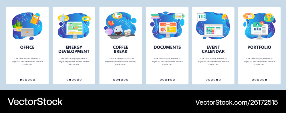 Website and mobile app onboarding screens vector image