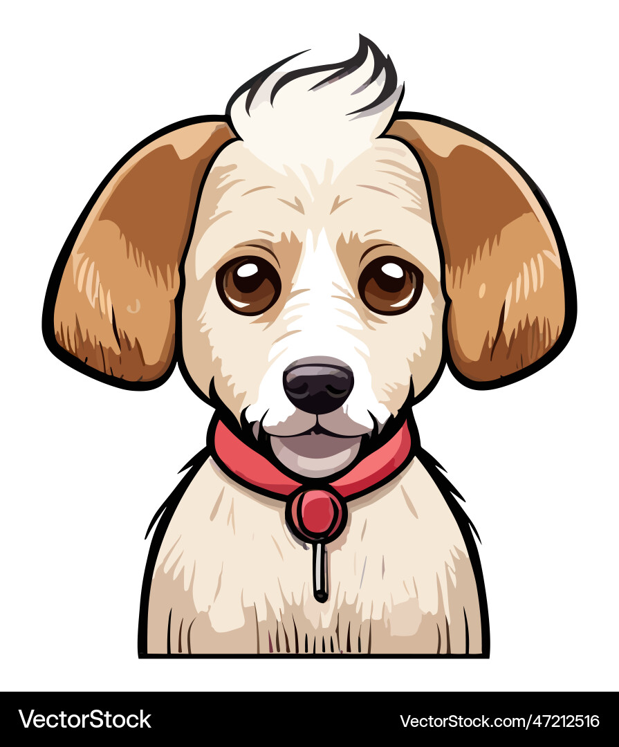 Cute dog doodle isolated on white Cute dog doodle isolated on white vector image