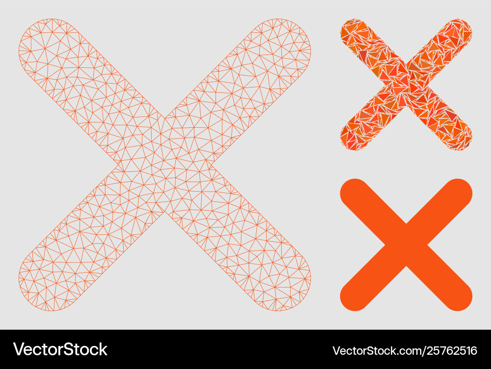 Delete mesh network model and triangle Delete mesh network model and triangle vector image